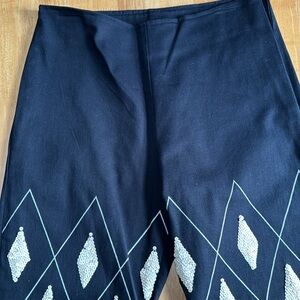 Vintage cropped 80s sequined pant.